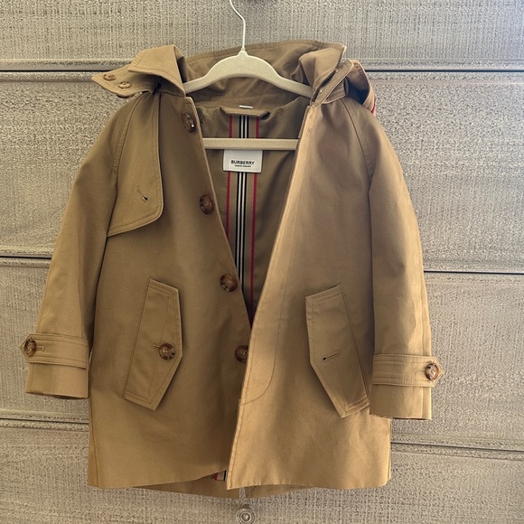 Burberry Other - Burberry Kids Tan Hooded Raincoat